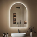 Arched Backlit Mirror Bathroom 20"x30"- Frameless LED Bathroom Mirror by OUMUSUMIRROR