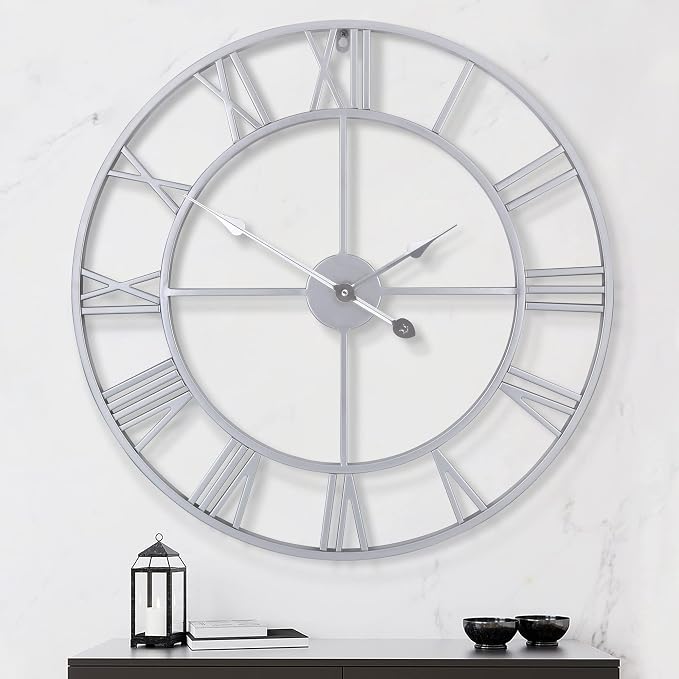 LEIKE 32" Large Modern Wall Clocks, Nearly Silent, Little Ticking, Battery - Image 3