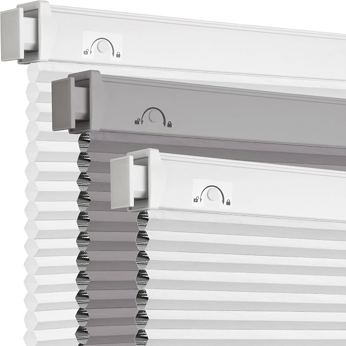 Grandekor No Drill No Tools Cordless Cellular Shades, UV Protection Privacy No by Grandekor