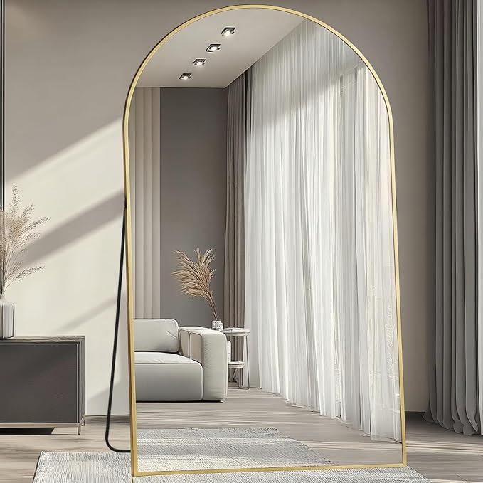 Dewfig Arched Full Length Mirror, Oversized Full Body Mirrors - Image 4