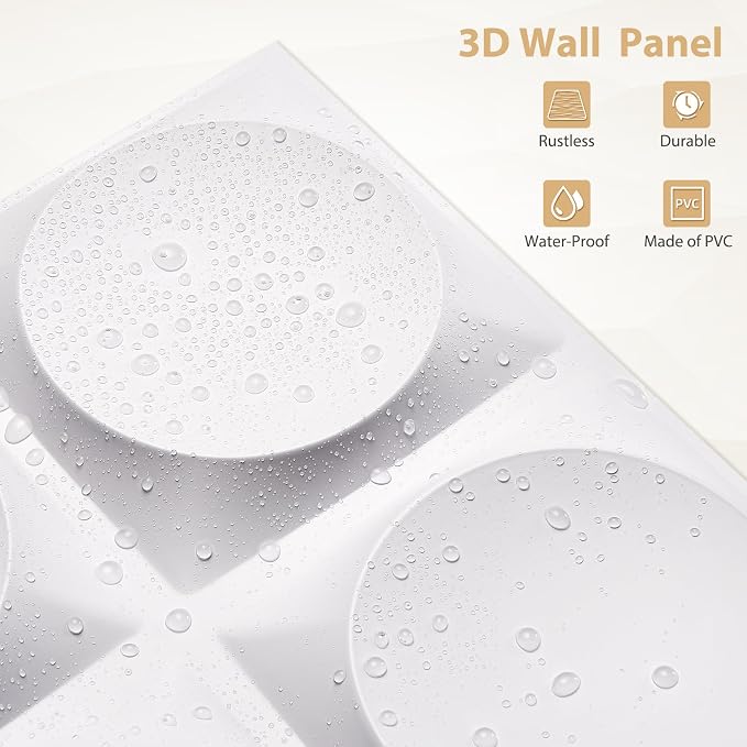 Heikki 30 Pack 3D Wall Panel for Interior Wall Décor, PVC Flower Textured Wall - Image 2