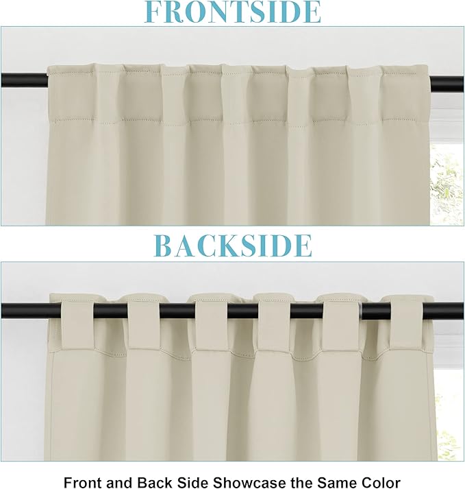 RYB HOME Blackout Curtains for Living Room, Privacy Thermal Insulating Window - Image 6