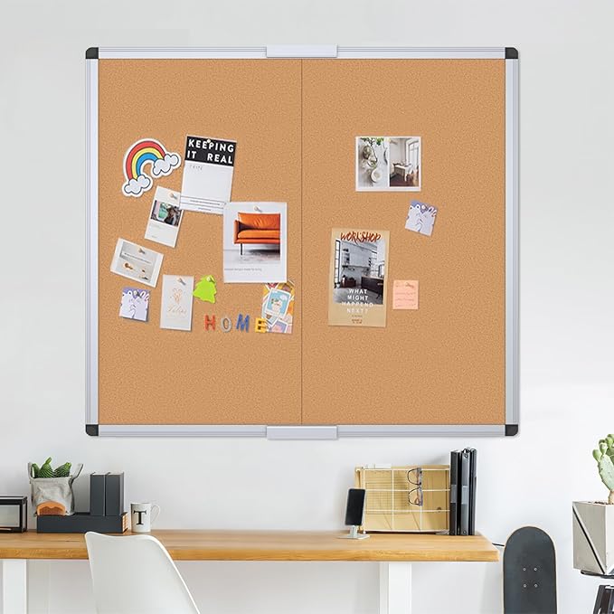 VIZ-PRO Large Cork Bulletin Board/Foldable Noticeboard, 48 X 48 Inches - Image 6