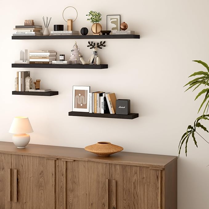 BGMG Wood Floating Shelves 48 inch, Wide Rustic Wooden Wall Shelves - Image 5