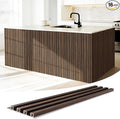 WPC Slat Wall Panels 16 Pack 48" x 6.6", Waterproof Fluted Wall Paneling by LARWORKS