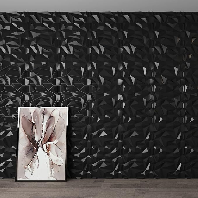 Art3d Decorative 3D Wall Panels 12 Pack 19.7" x 19.7" PVC 3D Diamond Wall Panel - Image 2