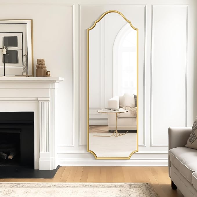 WallBeyond Arched Full Length Mirror Wall Mounted, Living Room, Hanging or - Image 3