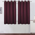 LEMOMO Burgundy Red Thermal Blackout Curtains/52 x 54 Inch/Set of 2 Panels Room by Lemomo