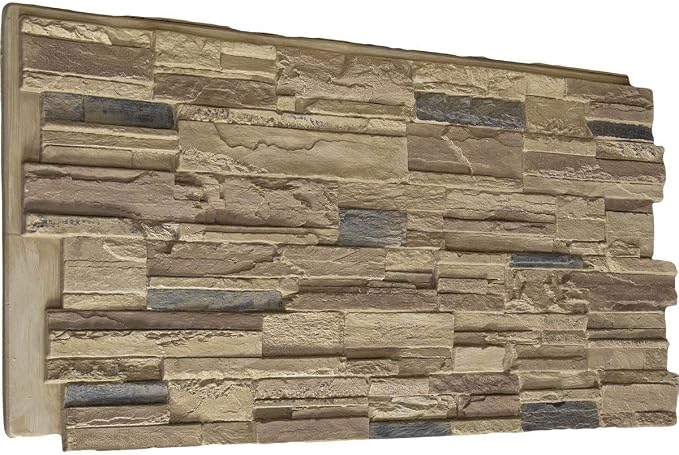 Ekena Millwork 48 5/8"W x 24 3/4"H x 1 1/4"D Cascade Stacked Stone, StoneWall by EkenaMillwork