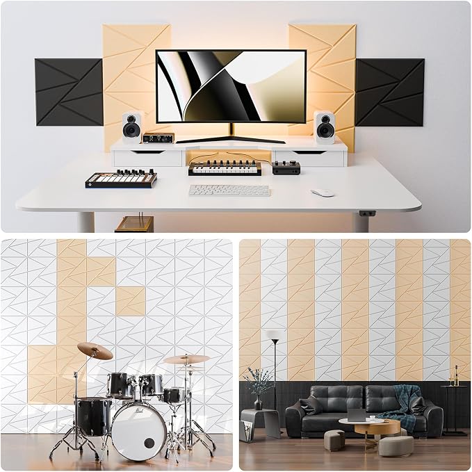 22 Pack Acoustic Panels with Self-Adhesive, Sound Panels High Density, - Image 4