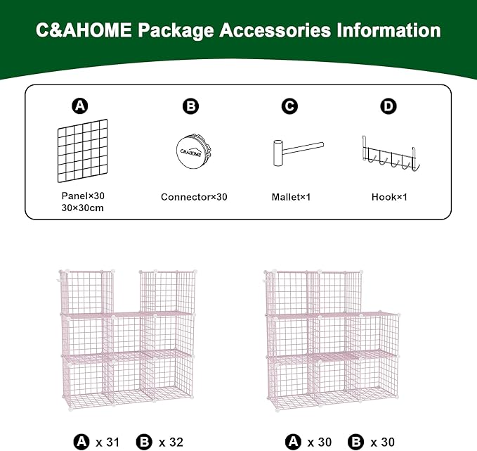 C&AHOME Wire Cube Storage, 8 - Image 7