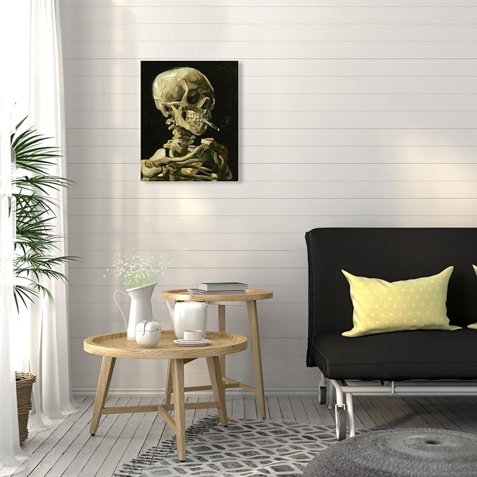 1 KINGO Van Gogh Canvas Wall Art: Skull of a Skeleton - Image 3