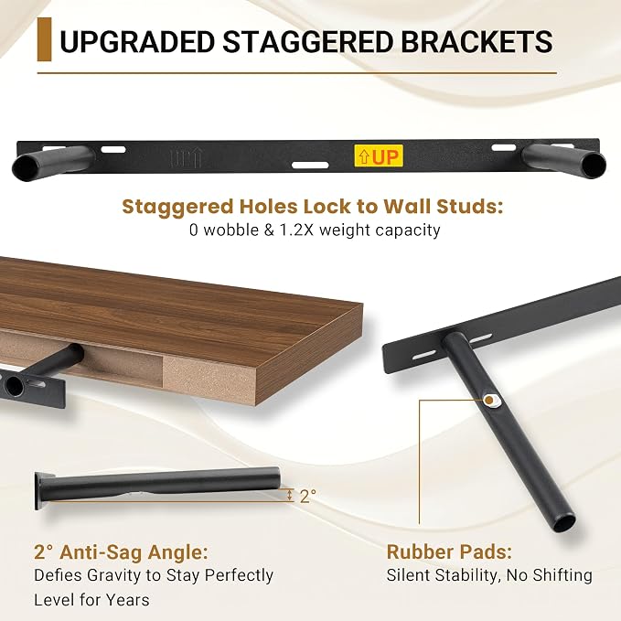 Vivelove 12 Inch Deep Floating Shelves - Image 5