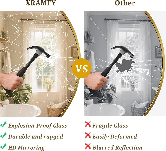 XRAMFY 40 Inch Round Mirror - Image 7