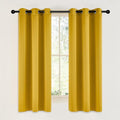 NICETOWN Gold Blackout Cafe Faux Silk Curtains by NICETOWN