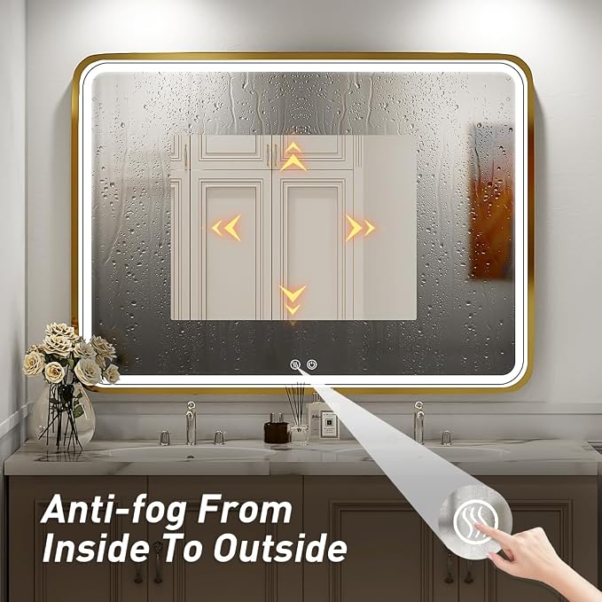 40x30 Inch LED Bathroom Mirror - Image 5