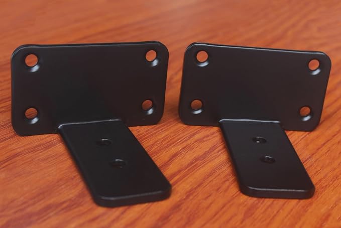 8 Pack - 4 inch Black Hidden L Shelf Bracket Iron Floating Shelf Brackets - Image 5