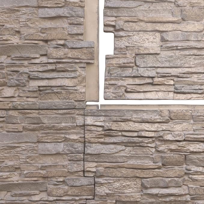 EverStone Canyon Ridge Faux Stone Panel, 45 3/4"W x 24 1/2"H x 1 1/4"D - Image 9