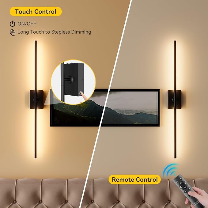 Ouyulong Battery Operated Wall Sconces Set of 2, 10000mAh Wireless Rechargeable - Image 6