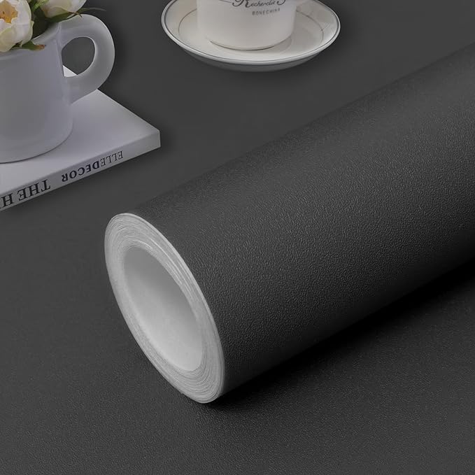 practicalWs 15.7" x 787.4" Grey Wallpaper Self Adhesive Peel and Stick Wall by practicalWs