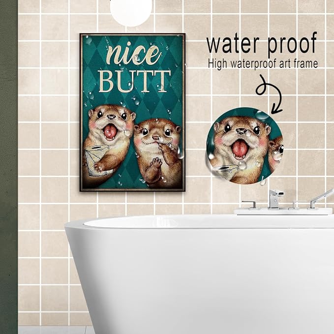 DIHSIEG Inspirational Canvas Wall Art funny bathroom wall art Print Poster - Image 3