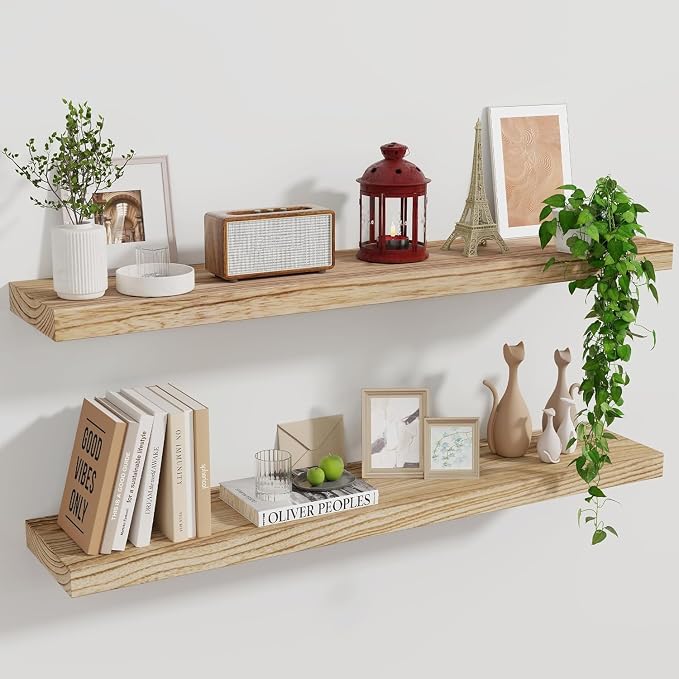 Marsmiles Wood Floating Shelves by Marsmiles
