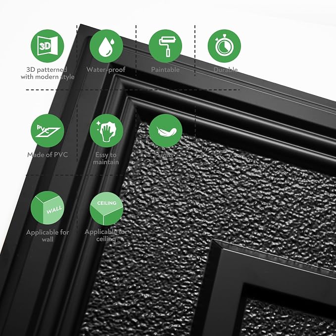 STICKGOO Drop Ceiling Tile 2ft x 2ft, Ceiling Panel High-Grade PVC Coverings 24 - Image 7