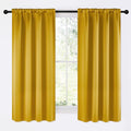 NICETOWN Gold Blackout Cafe Faux Silk Curtains by NICETOWN