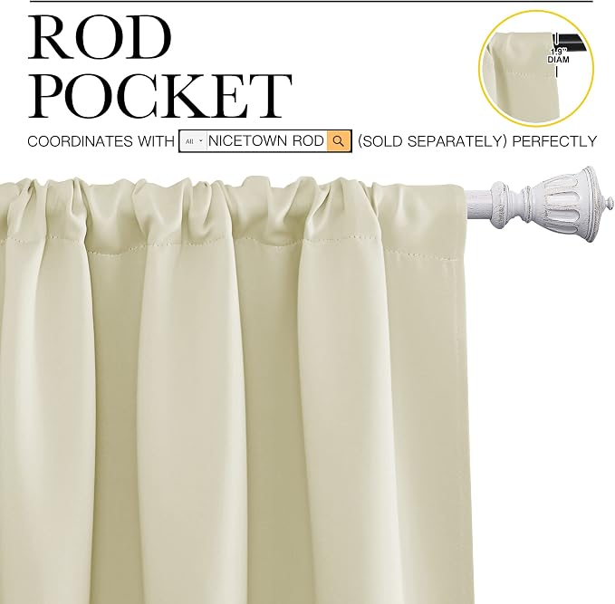 NICETOWN Room Darkening Curtains - Image 3