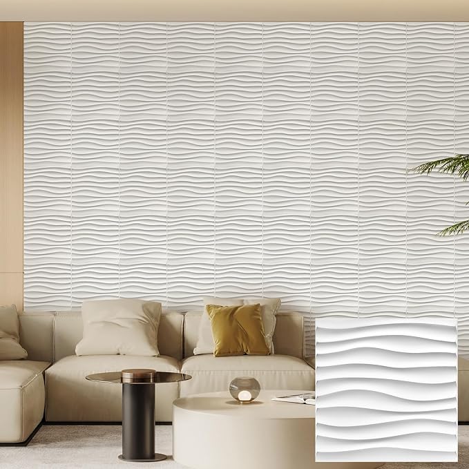 Heikki 30 Pack 3D Wall Panel for Interior Wall Décor, PVC Flower Textured Wall by YourBestChoices