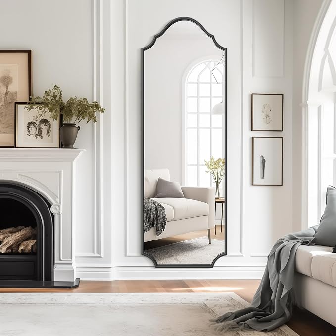 WallBeyond Arched Full Length Mirror Wall Mounted, Living Room, Hanging or - Image 3