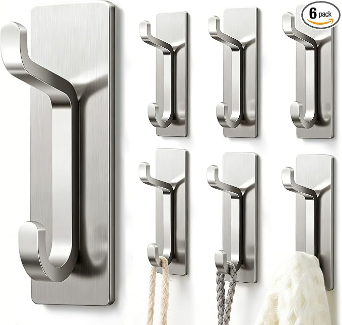 Self Adhesive Wall Hooks for Hanging: Extra Strong 13 LB, Hook for Coat by Josmimic