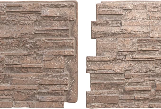 EverStone Cascade Faux Stone Panel, 48 5/8"W x 24 3/4"H x 1 1/4"D, Mount Vernon - Image 8