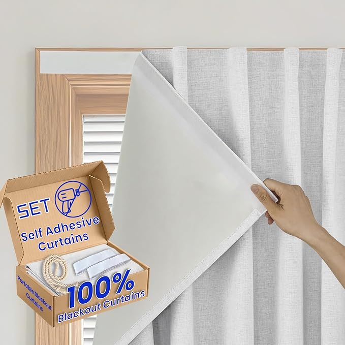 No-Drill 100% Blackout Shade by Sovtfides