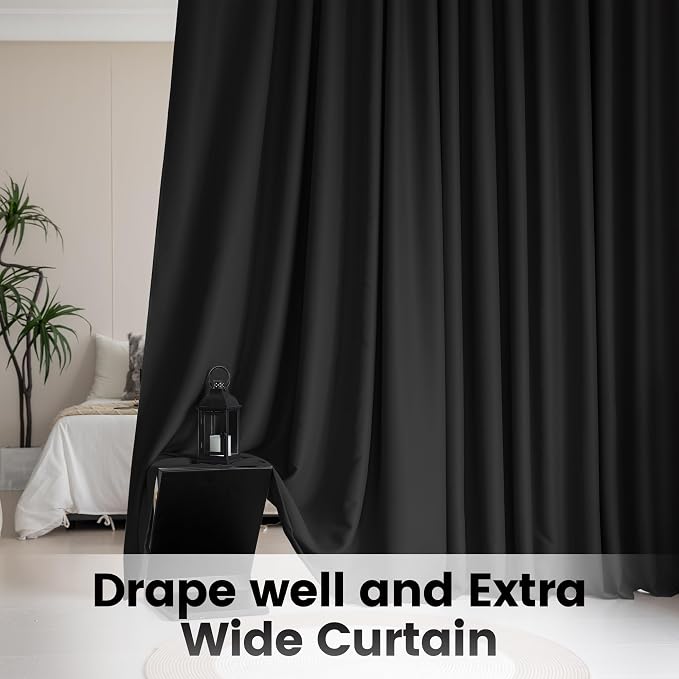 Wall to Wall Room Divider Curtains, Extra Wide Theater Curtains - Image 3