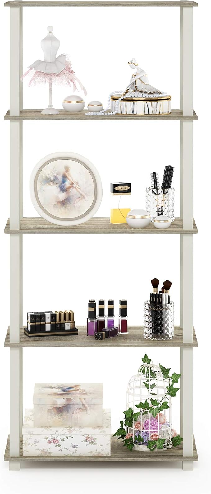 Furinno Turn-N-Tube 5-Tier Multipurpose Shelf / Display Rack / Storage Shelf / - Image 3