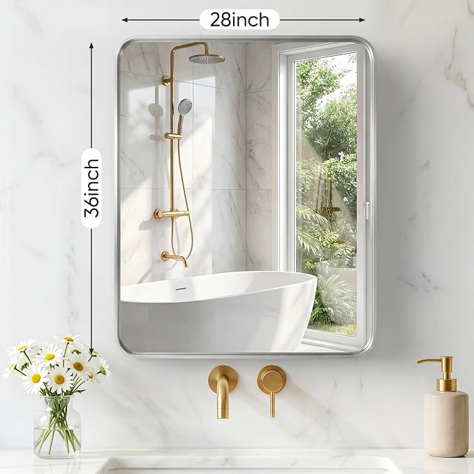 NEWBULIG 28X36 Inch Bathroom Mirror - Image 2
