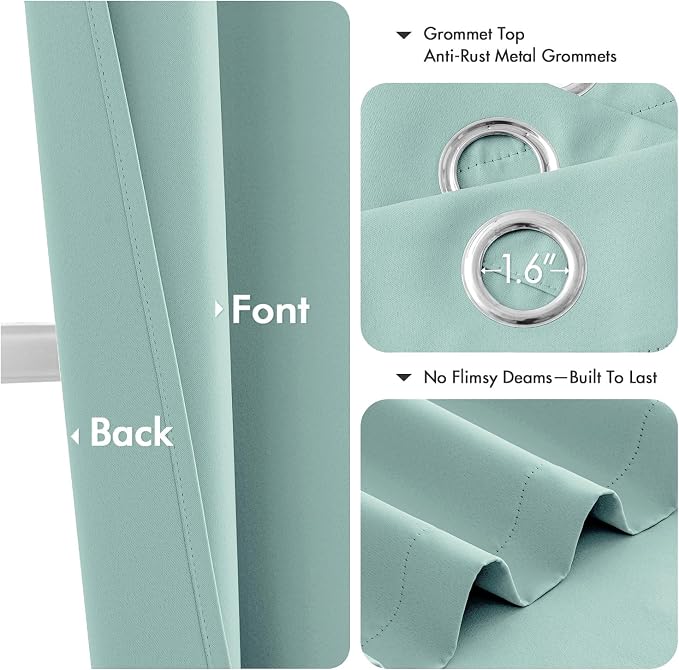MIULEE Blackout Curtains for Bedroom Living Room 2 Panels, Thermal Insulated - Image 4