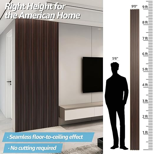Art3d WPC Slat Wall Panels, Living Room - Image 2