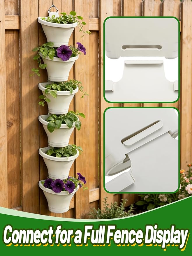 MADHOLLY 6Pcs Vertical Hanging Planters - Image 2