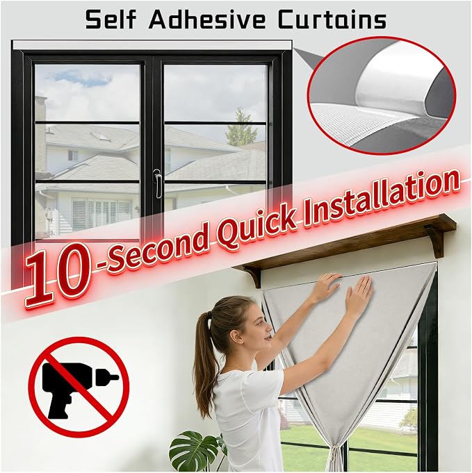 Adhesive 100% Blackout Curtain - Image 3