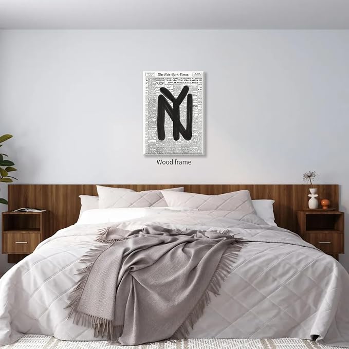 Black and White Newspaper Wall Art Vintage New York City Poster Trendy - Image 5