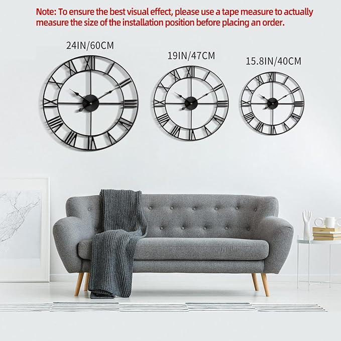 LEIKE 16" Large Wall Clocks Battery Operated, Round Modern Silent Non-Ticking - Image 2