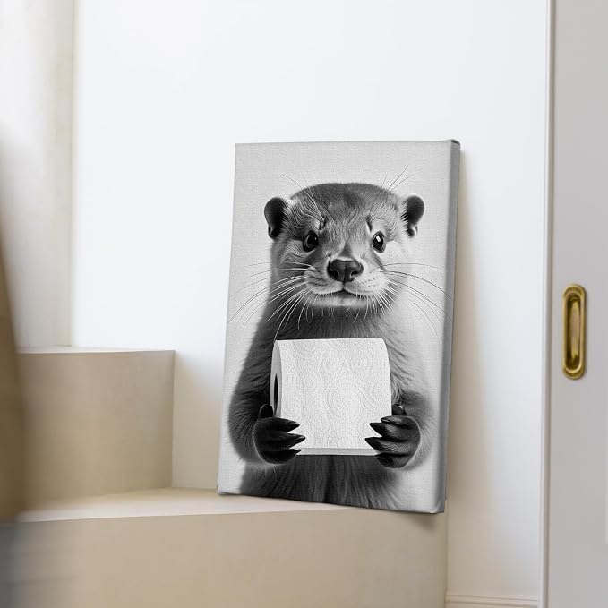 DIHSIEG Inspirational Canvas Wall Art funny bathroom wall art Print Poster - Image 5