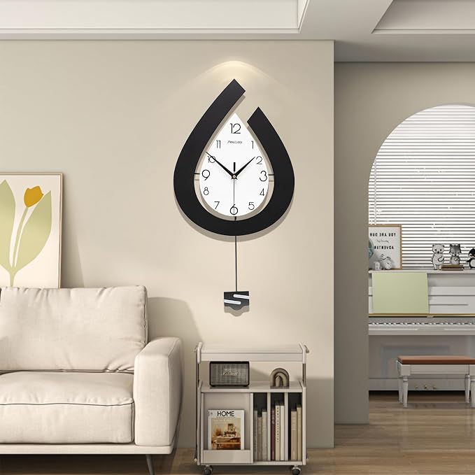 Large Decorative Wall Clock for Living Room Decor Big Pendulum Modern Wall by JTWALCLOCK