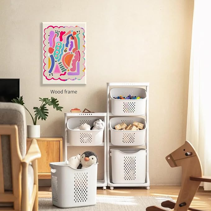 Funky Cute Kids Abstract Wall Art Trendy Bright Colorful Poster 08x10 inch - Image 3