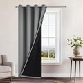 Yakamok 100% Blackout Curtains 96 Inches Long, 2 Thick Layers Heat and Full by Yakamok