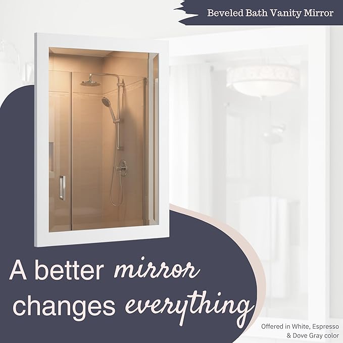 Alaterre Furniture 24" x 30" Bathroom Vanity Mirror - Image 4