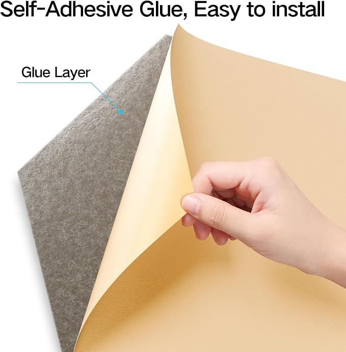 22 Pack Self-Adhesive Acoustic Panels 12" X 10" X 0.4" - Image 2