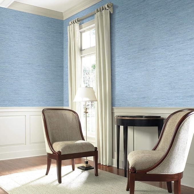 York Wallcoverings Nautical Living Horizontal Grass Cloth Removable Wallpaper - Image 4